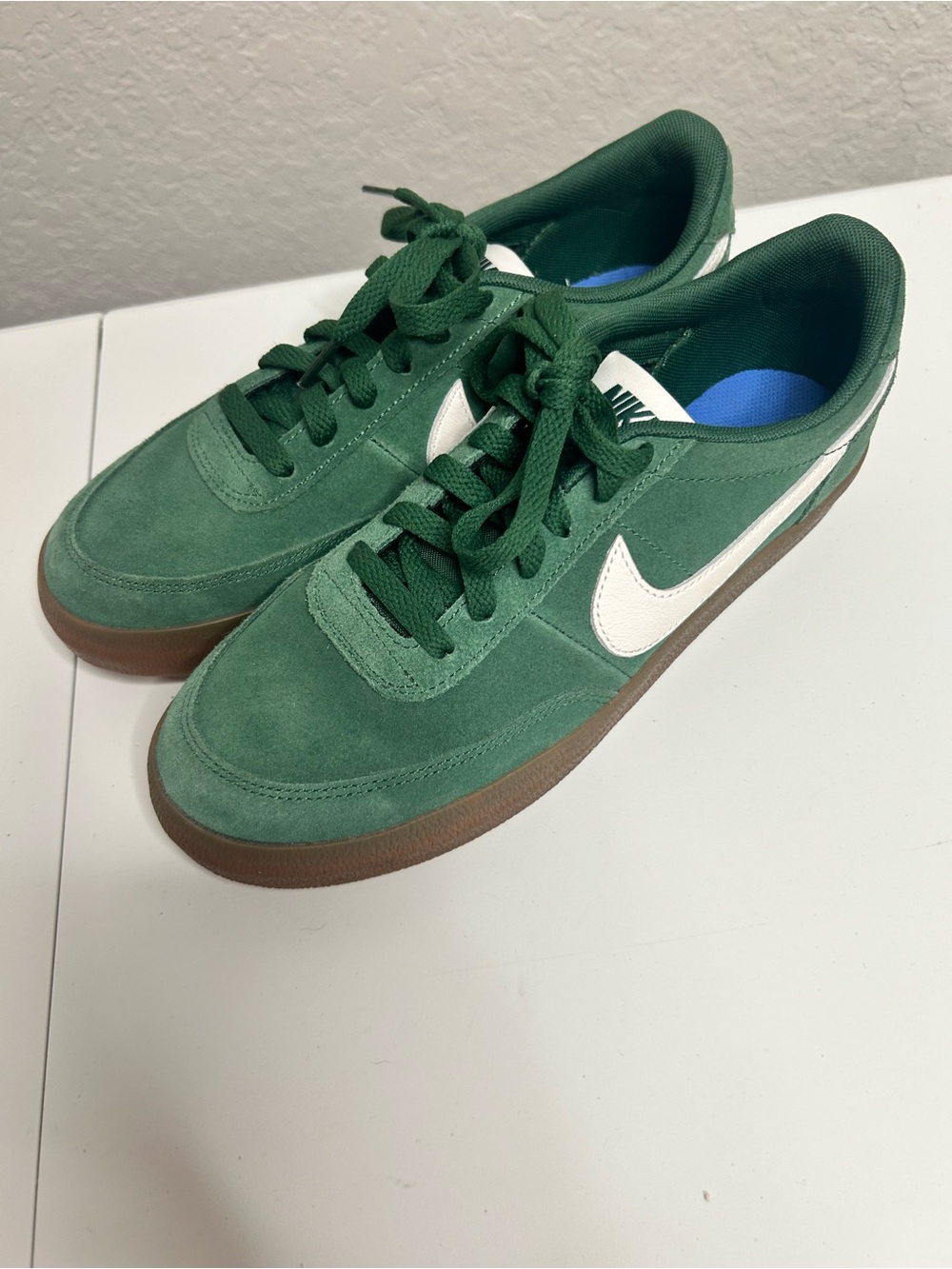 Nike Killshot 2 Fir Gum Green Suede Sneakers White Swoosh Gum Sole Size 6.5Y - Picture 2 of 10